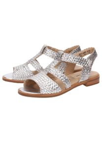 Sandale Sioux "Cosinda-702", Damen, Gr. 39 (UK 5 1/2), silber, Obermaterial: 100% Ziegenleder goatskin. 100% Gummi rubber., Schuhe Sandale