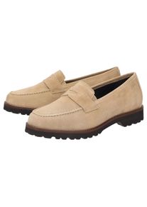 Slipper Sioux "Meredith-709-H", Damen, Gr. 42UK8, beige, Obermaterial: 100% Lammveloursleder LAVL. 100% Gummi rubber., Schuhe Slipper