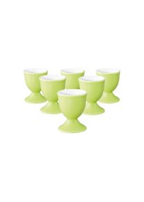 Eierbecher Seltmann Weiden "Eierbecher Liberty Pure Colors &oslash; 4,9 cm 6er Set", gr&uuml;n (lime gr&uuml;n), B:4,9cm H:6,4cm &Oslash;:4,9cm, Porzellan, Eierbecher, Eierbecher, Sp&uuml;lmaschinenfest, Mikrowellensicher, Ofenfest