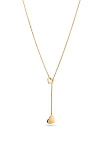 Y-Kette Elli "Halskette Y-Kette Herz Liebe Amore 925 Silber" Gr. 45, gold, Halsketten, Damen, Silber 925 (Sterlingsilber), Y-Kette