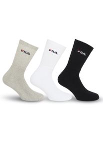 Tennissocken Fila "UNISEX CREW TENNIS FULL TERRY SOCKS", Damen, Gr. 35-38, blau (classic), Baumwollmischung, unifarben, normal, Socken Tennissocken, mit dezentem Logoschriftzug