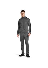 Trainingsanzug Under Armour "UA EMEA TRACK SUIT", Herren, Gr. XL, grau, Obermaterial: 100% Polyester, schmal, Sportanz&uuml;ge Trainingsanzug, zweiteiliges Set, f&uuml;r Sportmode und Freizeit, leichtes Material