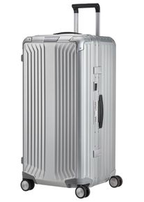 Hartschalen-Trolley Samsonite "LITE-BOX ALU TRUNK, verschiedene Gr&ouml;&szlig;en und Farben", Damen, Gr. B/H/T: 41cm x 80cm x 37cm 106 l, grau (aluminium), Aluminium, Strukturmuster, festlich, Koffer Hartschalen-Trolley, mit stabilem Aluminium-Geh&auml;use, mit verst&auml;rkten Ecken