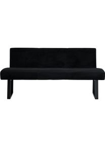 Polsterbank OTTO HOME "Gladio", schwarz, B:168,5cm H:80,5cm T:61cm, Metall, Stoff, Sitzb&auml;nke, Polsterbank, mit Taschenfederkern, schwarzes Metallgestell, Breite 148 cm