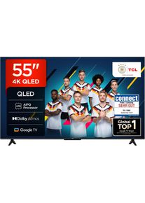 TCL QLED-Fernseher "55T69CXB", Energieeffizienz: F, schwarz, 55 &Prime;, Fernseher, QLED-Fernseher