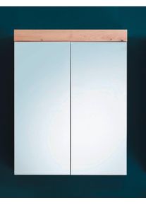 Spiegelschrank Welltime "Avena", asteichefarben, B:60cm H:77cm T:17cm, Schr&auml;nke, Spiegelschrank, Spiegelschrank wahlweise mit Beleuchtung - (B/T/H) 60/17/77 cm