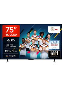 TCL QLED-Fernseher "75T69CXC", Energieeffizienz: F, schwarz, 75 &Prime;, Fernseher, QLED-Fernseher