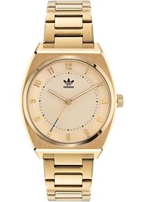 Quarzuhr adidas originals "CODE TWO", gold (goldfarben), Armbanduhren, Damen, Quarzuhr, Armbanduhr, Damenuhr, Herrenuhr, unisex, analog, Edelstahlarmband