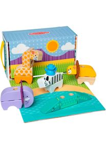 Spielbausteine Spin Master "Melissa & Doug Blockables Safari", bunt, Spielbausteine, Baby, Holz, Spielbausteine