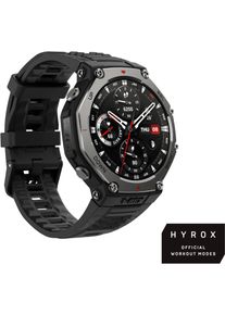 Smartwatch Amazfit "T-Rex 3", schwarz (schwarz, schwarz), Smartwatches, 1,5 &Prime;, Smartwatch, Hyrox Race Mode