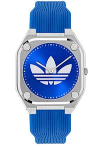 Quarzuhr adidas originals "CITY TECH THIN", blau, Armbanduhren, Damen, Quarzuhr, Armbanduhr,Herrenuhr,Damenuhr,Silikonarmband,wasserabweisend bis 5 bar