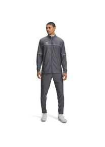 Trainingsanzug Under Armour "UA M CHALLENGER TRACKSUIT", Herren, Gr. M, castlerock,, wei&szlig;, Obermaterial: 100% Polyester, Sportanz&uuml;ge Trainingsanzug, f&uuml;r Sport und Freizeit, leichtes Material, sportlicher Stil
