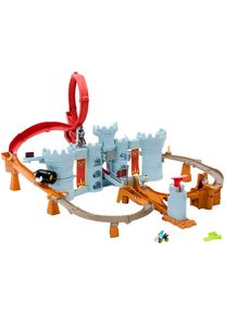 Hotwheels Autorennbahn HOT WHEELS "Mario Kart Bowsers Schloss-Rennbahn", bunt, Autorennbahnen, Kinder, Kunststoff, Autorennbahn, inklusive Die-Cast-Kamek