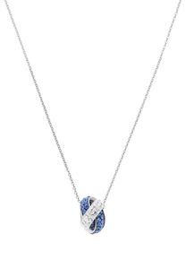 Kette mit Anh&auml;nger Amor "Blue Shield", blau (silberfarben, blau, kristallwei&szlig;), Halsketten, Damen, Silber 925 (Sterlingsilber), L: 45, Kette mit Anh&auml;nger, mit Zirkonia (synth.)