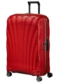 Hartschalen-Trolley Samsonite "C-LITE, verschiedene Gr&ouml;&szlig;en und Farben", Damen, Gr. B/H/T: 51cm x 75cm x 31cm 94 l, rot (chili rot), Polypropylen, unifarben, Koffer Hartschalen-Trolley, mit arretierbarem und versenkbarem Druckknopf-Trolleysystem