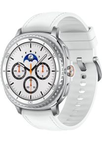 Smartwatch Samsung "Galaxy Watch 8 Classic", wei&szlig;, Smartwatches, 46,mit eSIM, wechselbar, Smartwatch
