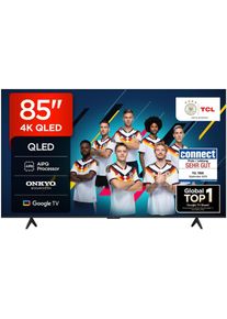 TCL QLED-Fernseher "85T69CX1", Energieeffizienz: F, schwarz, 85 &Prime;, Fernseher, QLED-Fernseher