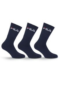 Tennissocken Fila "UNISEX CREW TENNIS FULL TERRY SOCKS", Damen, Gr. 43-46, blau (navy), Baumwolle, Elasthan, Polyester, unifarben, elastisch, Socken Tennissocken, mit verst&auml;rkten Belastungszonen