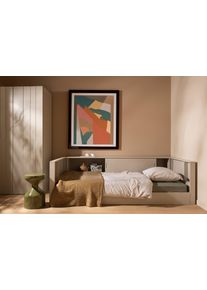 Beistelltisch Woood "Floyd mit Hochglanz oberfl&auml;che und Metallkonstruktion 30 x 30 x 47 cm", gr&uuml;n, gr&uuml;n, gr&uuml;n, B:30cm H:47cm T:30cm, Tische, Beistelltisch