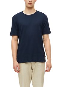 Kurzarmshirt s.Oliver, Herren, Gr. S, blau (navy), Single Jersey, Obermaterial: 95% Baumwolle, 5% Elasthan, unifarben, normal h&uuml;ftbedeckend, Rundhals, abgesteppte Kante, Shirts Kurzarmshirt, Sommershirt mit Stretch / unifarben