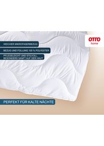 Microfaserbettdecke OTTO HOME "Mailo Bettdecke 135x200 cm, 155x220 cm", wei&szlig;, B:135cm L:200cm, Obermaterial: 100% Polyester. F&uuml;llung: 100% Polyester, Bettdecken, Microfaserbettdecke, Sommer, Winter, Decke, kuschelweicher Microfaser-Feinbatist Bezug