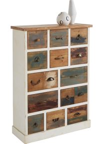 Kommode Home Affaire, bunt (creme, bunt), B:80cm H:109cm T:30cm, Sideboards, Kommode