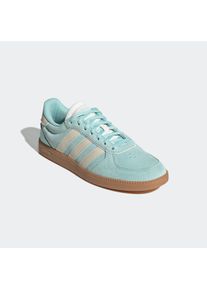 Sneaker adidas Sportswear "BREAKNET SLEEK", Damen, Gr. 40,5, blau (semi flash aqua, wonder wei&szlig;, core wei&szlig;), Leder, Synthetik, Schuhe Sneaker