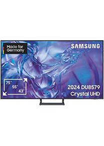 Samsung LED-Fernseher "GU55DU8579U", Energieeffizienz: G, schwarz, 55, Fernseher, Crystal UHD, Q-Symphony,3D Dolby Surround Sound, HDR10+, Smart-Hub, LED-Fernseher