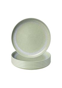 Fr&uuml;hst&uuml;cksteller "Fr&uuml;hst&uuml;cksteller Perlemor Alga &oslash; 23,8 cm 6er Set gr&uuml;n", gr&uuml;n, L:23,8cm, LIKE. BY VILLEROY & BOCH, Speiseteller, Fr&uuml;hst&uuml;cksteller