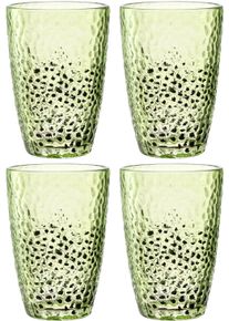 Gl&auml;ser-Set Leonardo "MATERA", gr&uuml;n, H:12cm &Oslash;:8,4cm, Glas, Trinkgef&auml;&szlig;e, Gl&auml;ser-Set, 340 ml, 4-teilig
