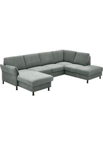 Wohnlandschaft DIE PLANBAR "ZE-EM18013 U-Form, Breite 305 cm", milan steel, B:305cm H:90cm T:200cm, 100% Polyester, Sofas, Wohnlandschaft, wahlweise mit Kopfst&uuml;tzen und Liegearmlehne