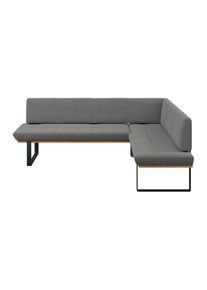James Wood , Anthrazit , Holz, Metall, Textil , Eiche , vollmassiv , L-Form , 245x195 cm , in verschiedenen Gr&ouml;&szlig;en erh&auml;ltlich , Esszimmer, B&auml;nke, Polsterb&auml;nke