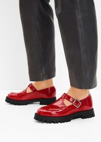 bonprix Femei Pantofi chunky loafer cu decupaje, roşu, 40