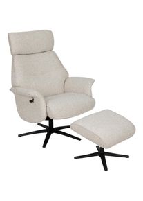 Livetastic , Creme , Textil , 77x108x81 cm , Relaxfunktion , Wohnzimmer, Sessel, Relaxsessel