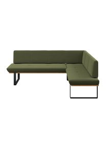 James Wood , Gr&uuml;n , Holz, Metall, Textil , Eiche , vollmassiv , L-Form , 245x195 cm , in verschiedenen Gr&ouml;&szlig;en erh&auml;ltlich , Esszimmer, B&auml;nke, Polsterb&auml;nke