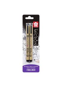 SAKURA Blister Card Pigma Micron 05 0.45 Mm Black 2 Pieces