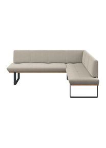 James Wood , Beige , Holz, Metall, Textil , Eiche , vollmassiv , L-Form , 245x195 cm , in verschiedenen Gr&ouml;&szlig;en erh&auml;ltlich , Esszimmer, B&auml;nke, Polsterb&auml;nke