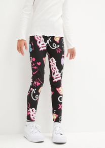 bonprix Legginsy z bawełną organiczną, czarny, 128/134