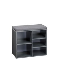 Kesper , Grau , Textil, Holzwerkstoff , 3 F&auml;cher , 51.5x48x29.5 cm , stehend ,