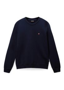 Sweatshirt Napapijri "Sweatshirt BALIS CREW 1", Herren, Gr. M, blau (dunkelblau), Obermaterial: 80% Baumwolle CO. 20% Polyester PES., Sweatshirts Sweatshirt