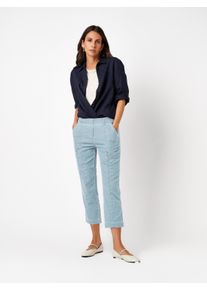 3/4-Hose Toni, Damen, Gr. 42, N-Gr, blau bleached, Web, Obermaterial: 77% Baumwolle, 20% Polyamid, 3% Elasthan, unifarben, 3/4-L&auml;nge, Hosen 3/4-Hose, mit Stretch
