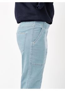 3/4-Hose Toni, Damen, Gr. 48, N-Gr, blau bleached, Web, Obermaterial: 77% Baumwolle, 20% Polyamid, 3% Elasthan, unifarben, 3/4-L&auml;nge, Hosen 3/4-Hose, mit Stretch