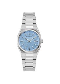 Quarzuhr Bulova "Classic", goldfarben, blau, Armbanduhren, Damen, Quarzuhr, Armbanduhr, Damenuhr, Edelstahlarmband, analog, Big Date