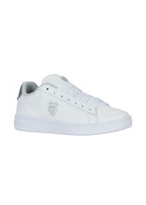 Sneaker K-Swiss "COURT SHIELD II", Damen, Gr. 41, wei&szlig; (wei&szlig;, silber, wei&szlig;), Leder, Schuhe Sneaker