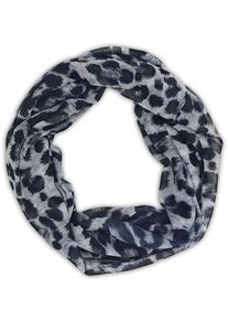 Loop styleBREAKER "Loop Schal mit Leoparden Muster", Damen, grau (grau, schwarz), Obermaterial: 100% Viskose CV., Modisch, Modet&uuml;cher Loop