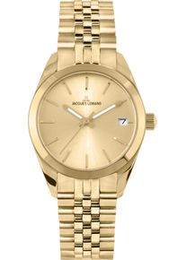 Quarzuhr Jacques Lemans "Derby", goldfarben, Armbanduhren, Damen, Quarzuhr, Armbanduhr, Damenuhr, Edelstahlarmband, analog, Tag