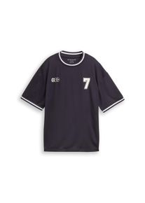 Kurzarmshirt Tom Tailor, Jungen, Gr. 176, coal grau, Single Jersey, Obermaterial: 100% Polyester, bedruckt, unifarben mit Farbeins&auml;tzen, oversize h&uuml;ftbedeckend, Rundhals, B&uuml;ndchen, Shirts Kurzarmshirt, Sommershirt mit Print/f&uuml;r Boys