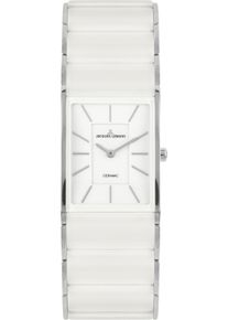 Quarzuhr Jacques Lemans "Dublin", wei&szlig;, wei&szlig;, silberfarb., Armbanduhren, Damen, Quarzuhr, Armbanduhr, Damenuhr, Keramik, analog