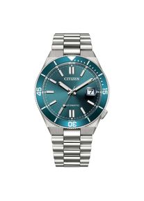 Automatikuhr Citizen "Tsuyosa Shore", blau (silberfarben, blau), Armbanduhren, Damen, Automatikuhr, Armbanduhr, Damenuhr, Herrenuhr, Mechanische Uhr, Edelstahlarmband