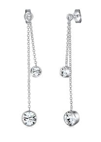 Paar Ohrh&auml;nger Elli "Ohrringe Kristalle Funkelnd Elegant 925 Silber" Gr. 52, silber, Ohrringe, Damen, mit Stein, Silber 925 (Sterlingsilber), Paar Ohrh&auml;nger